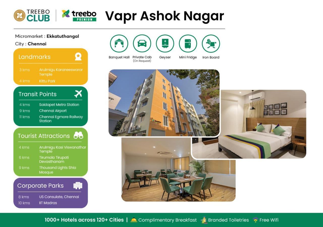 Treebo Premium Vapr Ashok Nagar Hotel Csennai Kültér fotó